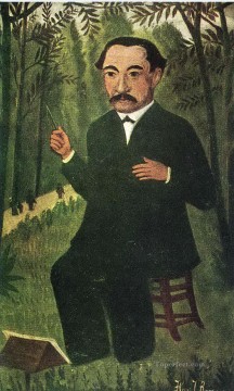 Enrique Rousseau Painting - retrato de un hombre Henri Rousseau Postimpresionismo Primitivismo ingenuo